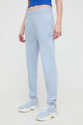 HUGO spodnie dresowe bawełniane kolor fioletowy gładkie 50522417