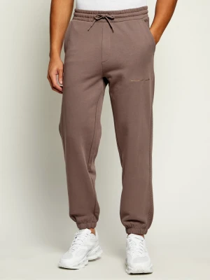 HUGO Spodnie dresowe Datripant | Relaxed fit brązowy