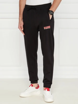 HUGO Spodnie dresowe Diqomo | Regular Fit czarny