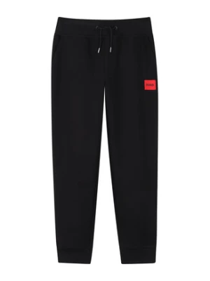 HUGO Spodnie dresowe G01182 S Czarny Regular Fit