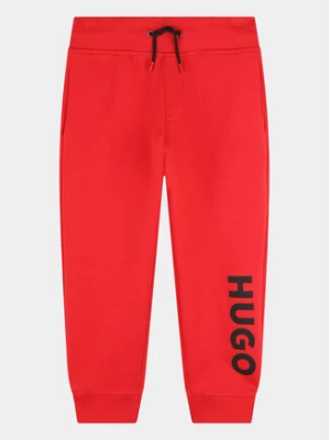 Hugo Spodnie dresowe G24128 D Czerwony Regular Fit