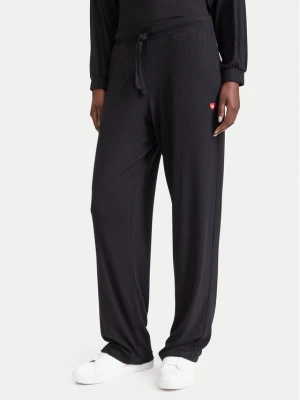 HUGO Spodnie dresowe Heart 50566660 Czarny Relaxed Fit