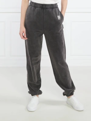 HUGO Spodnie dresowe Njola_1 | Relaxed fit czarny