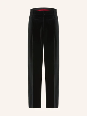 Hugo Spodnie Garniturowe Flips Modern Fit Z Aksamitu schwarz 001 BLACK