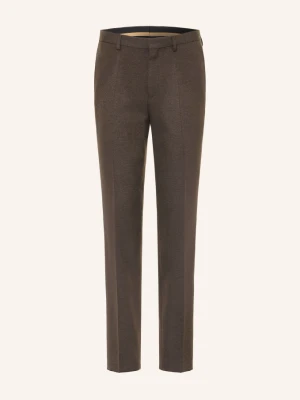 Hugo Spodnie Garniturowe Hesten Extra Slim Fit braun 903 Brown Overflow