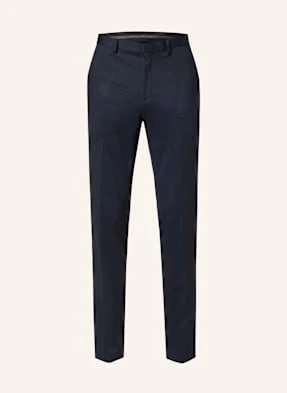 Hugo Spodnie Garniturowe Hesten Slim Fit blau