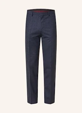 Hugo Spodnie Garniturowe Hesten Slim Fit blau