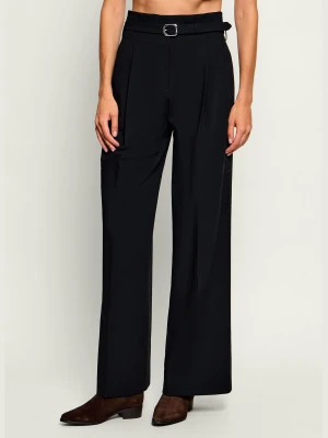 HUGO Spodnie Halmea | Relaxed fit czarny