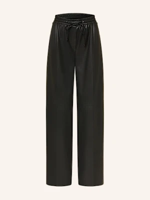 Hugo Spodnie Hasabelle Z Imitacji Skóry schwarz