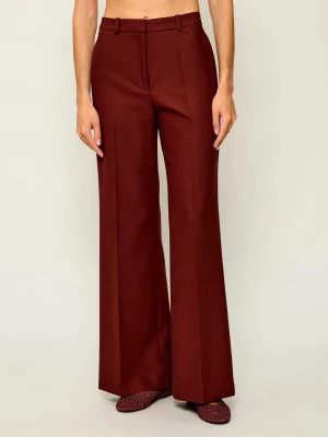 HUGO Spodnie Hasmina | Regular Fit bordowy