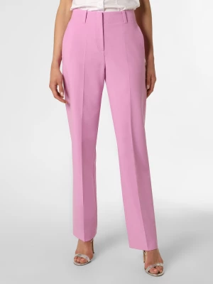 HUGO Spodnie Kobiety Sztuczne włókno lila|różowy jednolity,