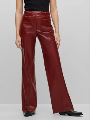 Hugo Spodnie materiałowe 50482536 Czerwony Straight Fit