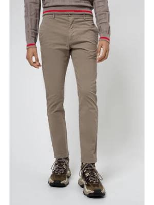 Hugo Spodnie materiałowe David204d 50437976 Beżowy Slim Fit