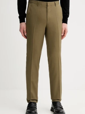 HUGO spodnie Hesten253X męskie kolor zielony w fasonie chinos 50554846