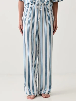 HUGO spodnie piżamowe damskie z wiskozy RESORT PANTS
