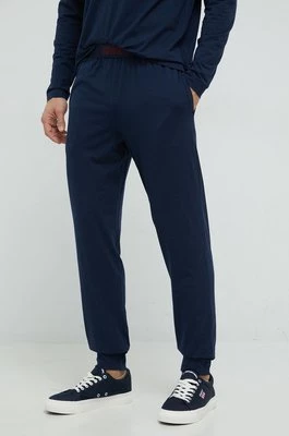 HUGO spodnie piżamowe męskie kolor granatowy gładka