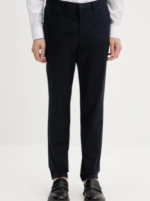 HUGO spodnie slim fit męskie bawełniane z elastanem Hesten253X