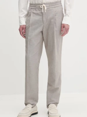 HUGO spodnie slim fit męskie z dodatkiem lnu Getlin251F