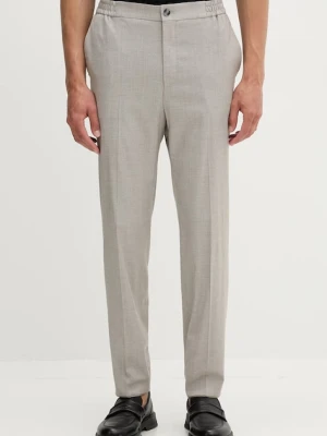 HUGO spodnie slim fit męskie z dodatkiem wełny Gos233F1X