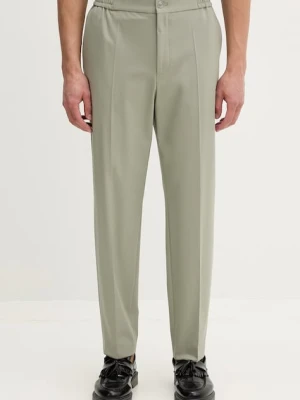 HUGO spodnie slim fit męskie z wełną Gos233F1X