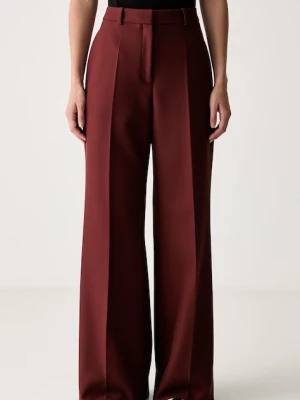 HUGO spodnie wide leg damskie Hasmina brązowy