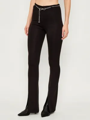 HUGO Spodnie z paskiem Noquetel | flare fit