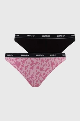HUGO stringi 3-pack kolor różowy 50495870