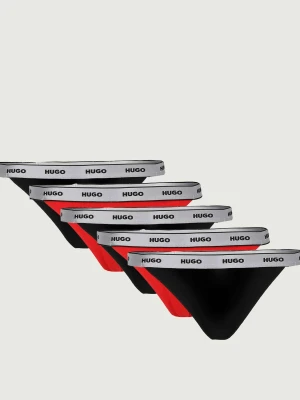 HUGO Stringi 5-pack czarny