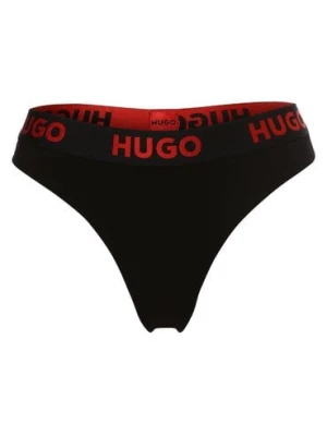 HUGO Stringi Kobiety Dżersej czarny jednolity,