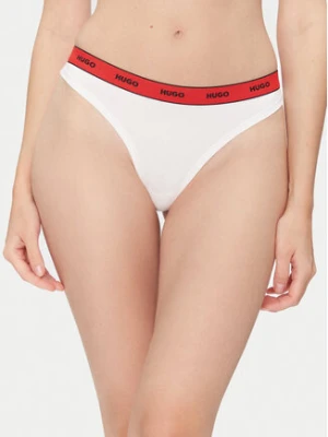 HUGO Stringi Thong Stripe Pyp 50545700 Biały