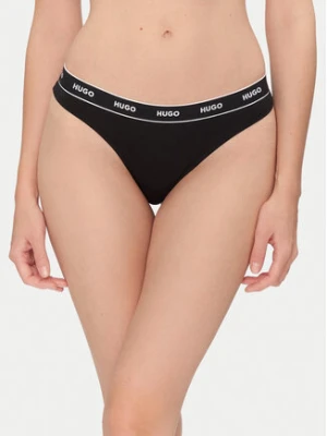 HUGO Stringi Thong Stripe Pyp 50545700 Czarny