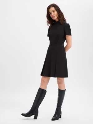 HUGO Sukienka damska - Kafine Kobiety Sztuczne włókno czarny jednolity,