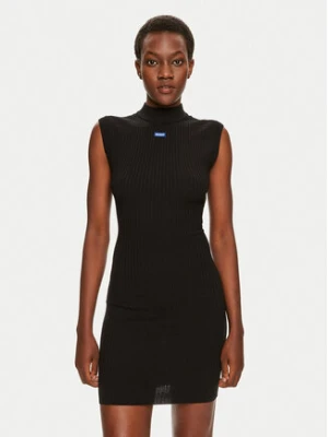 HUGO Sukienka dzianinowa Scooler 50518301 Czarny Slim Fit