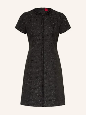 Hugo Sukienka Etui Kifara Z Bouclé Z Błyszczącą Przędzą schwarz