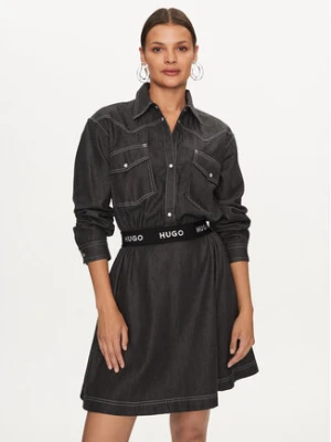 Hugo Sukienka jeansowa Karinne-1 50496059 Czarny Regular Fit