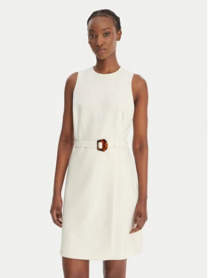 HUGO Sukienka koktajlowa Kidenna 50559186 Écru Regular Fit