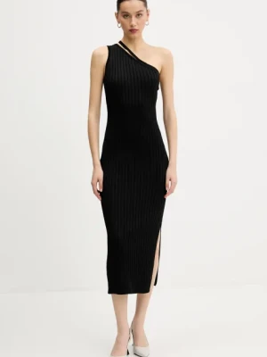 HUGO sukienka kolor czarny maxi dopasowana 50538218