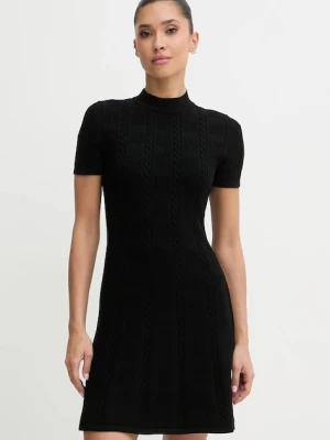 HUGO sukienka Sinanty kolor czarny mini dopasowana 50554080
