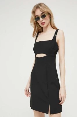 HUGO sukienka kolor czarny mini dopasowana