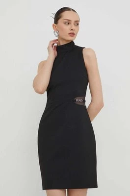 HUGO sukienka kolor czarny mini dopasowana 50508266
