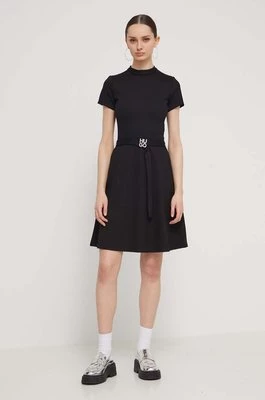 HUGO sukienka kolor czarny mini rozkloszowana 50515761