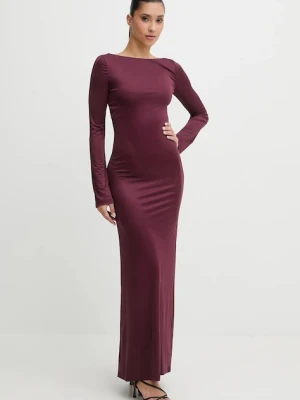 HUGO sukienka kolor fioletowy maxi dopasowana 50550740