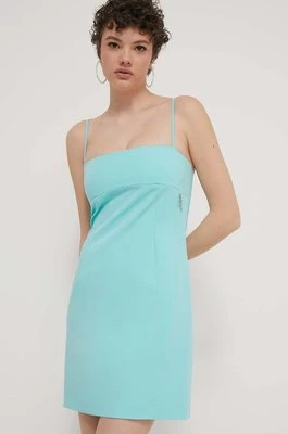 HUGO sukienka kolor niebieski mini dopasowana 50510442