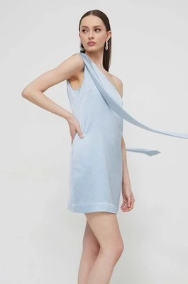 HUGO sukienka kolor niebieski mini dopasowana 50510445