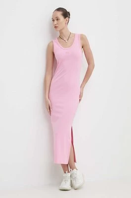 HUGO sukienka kolor różowy midi dopasowana 50514521