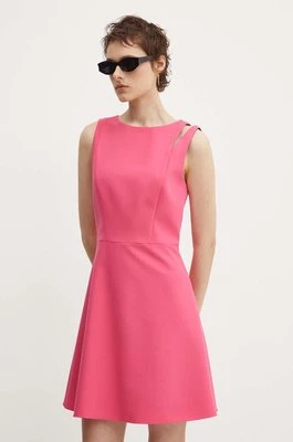 HUGO sukienka kolor różowy mini rozkloszowana 50516756