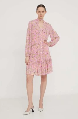 HUGO sukienka kolor różowy mini rozkloszowana 50509165