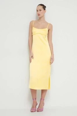 HUGO sukienka kolor żółty mini prosta 50510925