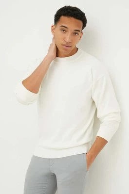 HUGO sweter bawełniany kolor beżowy lekki 50486860