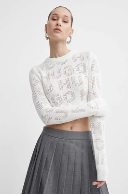 HUGO sweter damski kolor beżowy lekki 50514935